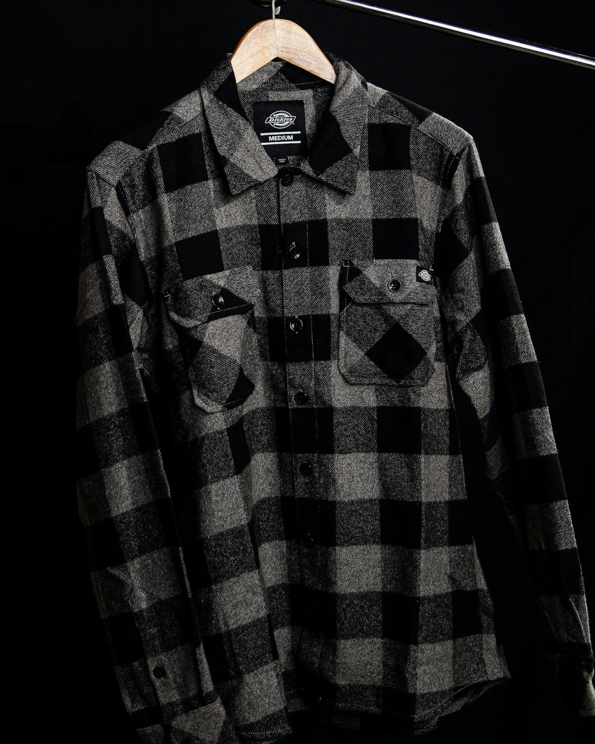 Dickies këmishë flanel kuadrate gri