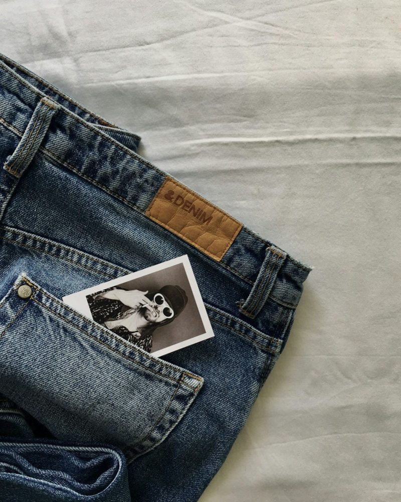 Wrangler xhinse blu me etiketë lëkure 80s