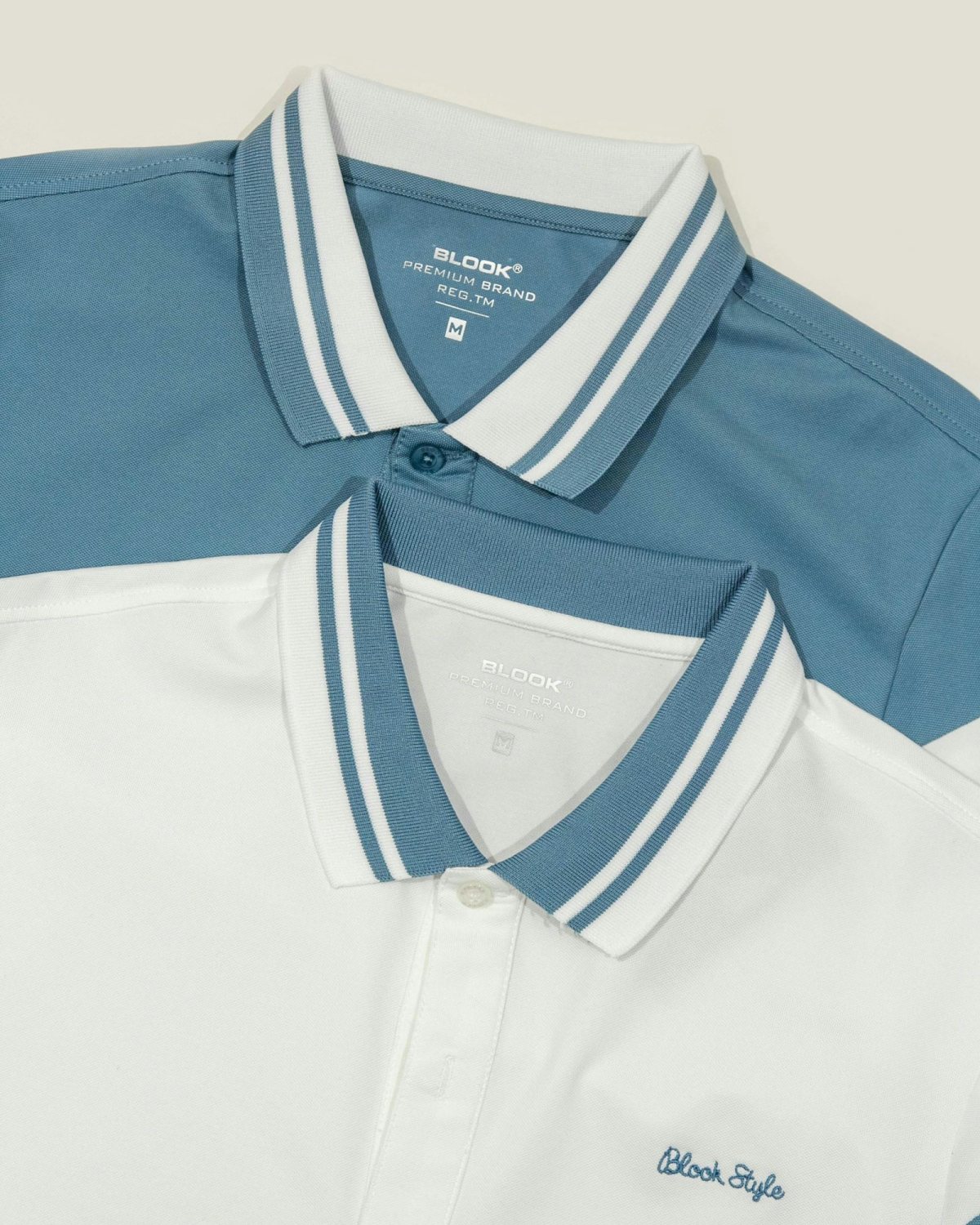 Ralph Lauren polo blu-bardhë Y2K