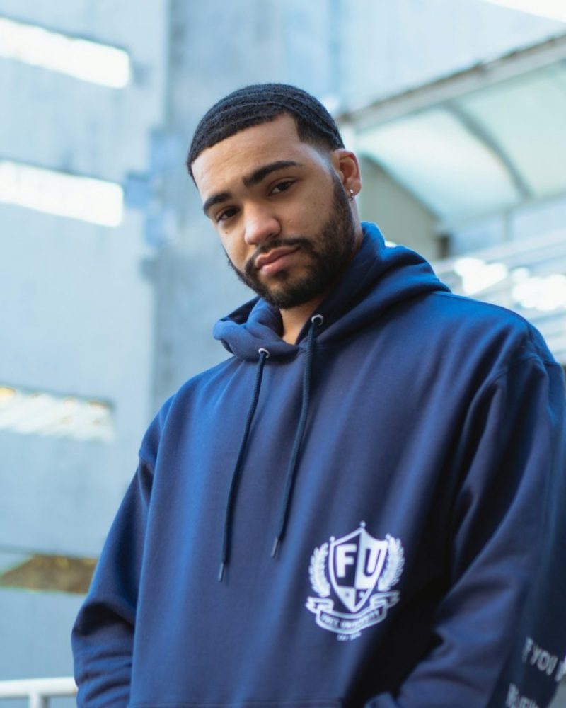 Kappa hoodie blu me logo 80s