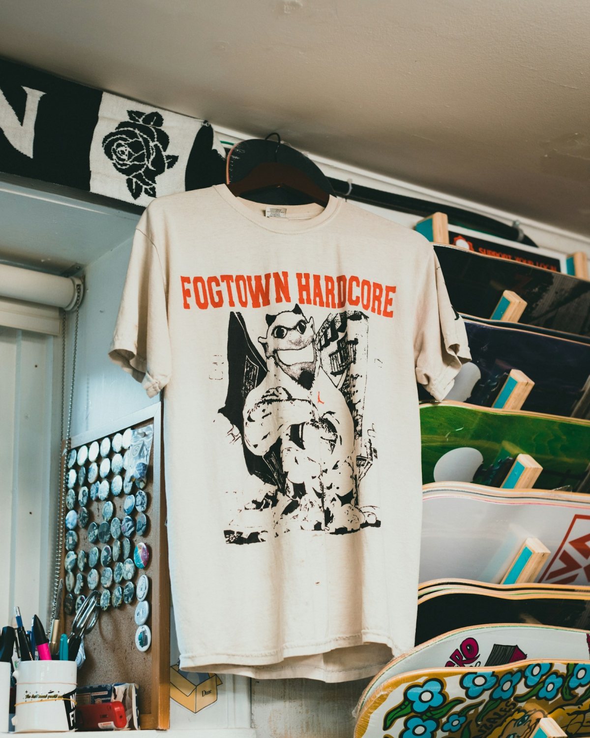 Supreme T-shirt krem me print hardcore 90s