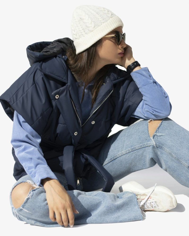 Ralph Lauren jelek puffer blu Y2K