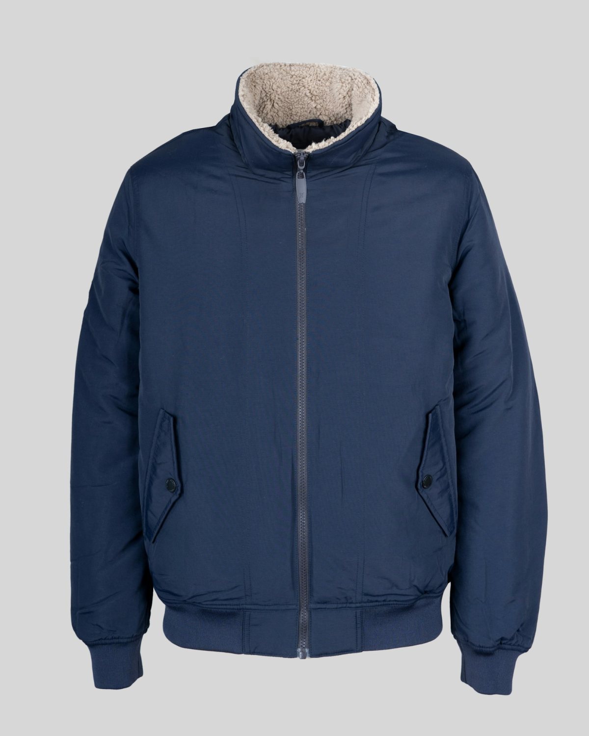 Tommy Hilfiger bomber blu me jakë sherpa Y2K