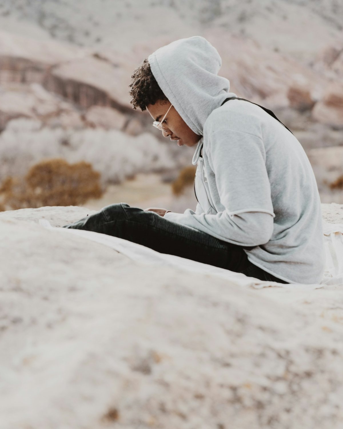 The North Face hoodie gri 90s