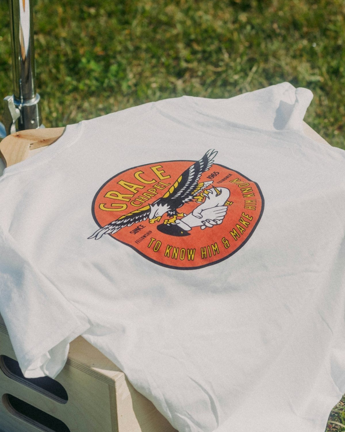 Harley-Davidson T-shirt i bardhë me shqiponjë 80s
