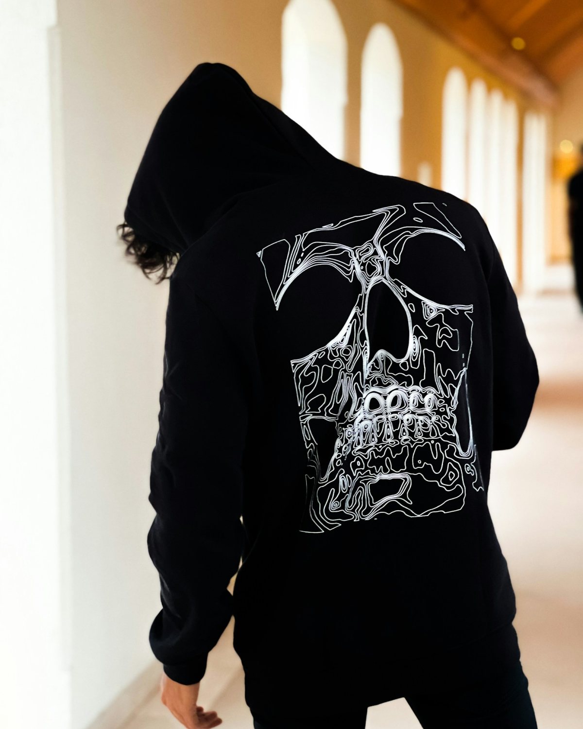 Harley-Davidson hoodie i zi me kafkë Y2K