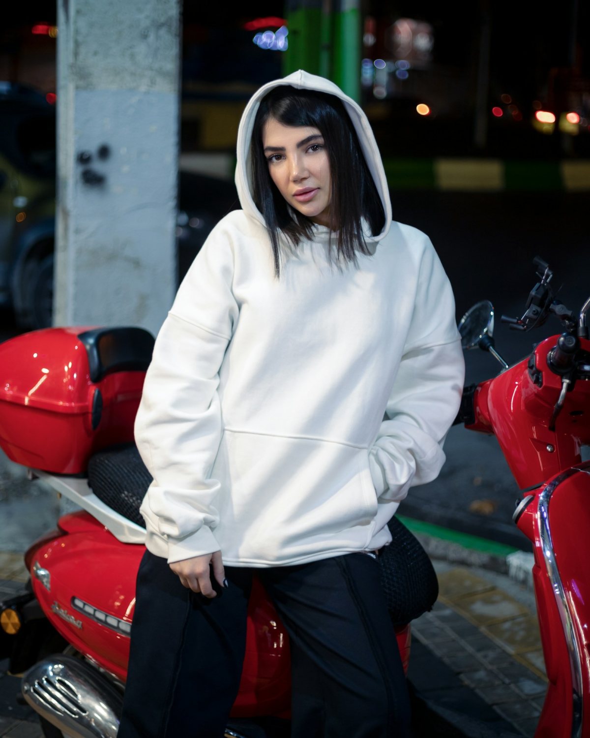 Ralph Lauren hoodie i bardhë 90s