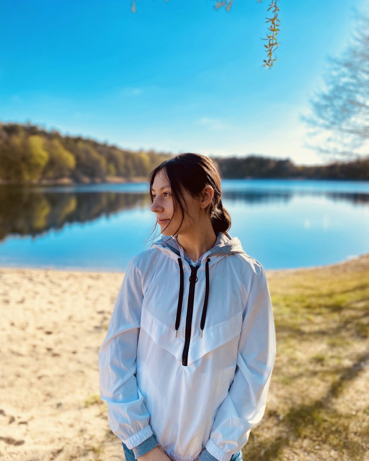 Nike windbreaker e bardhë Y2K